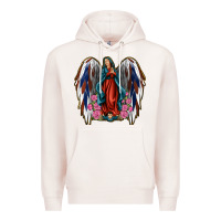 Pale Pink Angel Wing Lady of Guadalupe 4th of July Premium Hoodie - Jasminsmagicworld