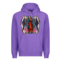 Purple Angel Wing Lady of Guadalupe 4th of July Premium Hoodie - Jasminsmagicworld