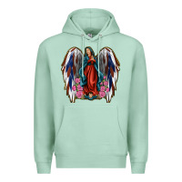 Seafoam Angel Wing Lady of Guadalupe 4th of July Premium Hoodie - Jasminsmagicworld