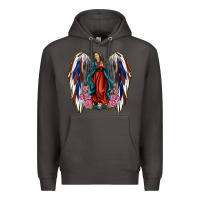 Smoke Angel Wing Lady of Guadalupe 4th of July Premium Hoodie - Jasminsmagicworld