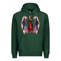Sports Green Angel Wing Lady of Guadalupe 4th of July Premium Hoodie - Jasminsmagicworld