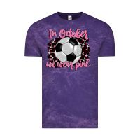 Cloud Purple in october we wear pink soccer Vintage Tee - BarkalooDesign