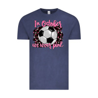 Vintage Denim in october we wear pink soccer Vintage Tee - BarkalooDesign