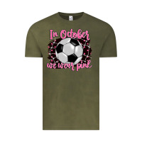 Vintage Olive in october we wear pink soccer Vintage Tee - BarkalooDesign