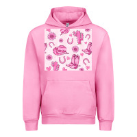 Fuchsia Pink cowgirl valentine's day Urban Hoodie - MaliasSmallBusiness