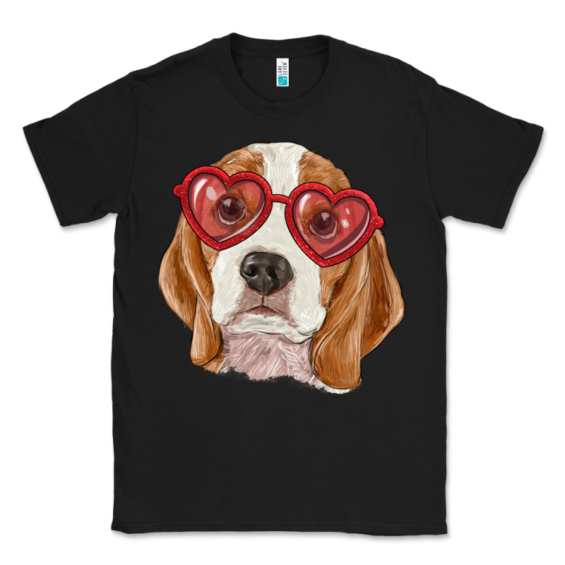 Beagle With Love Glasses Classic Tee by RanaPortraitStore | Teevron