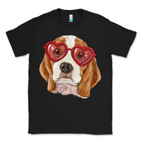 Black beagle with love glasses Classic Tee - RanaPortraitStore