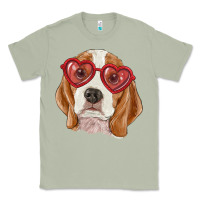 Matcha beagle with love glasses Classic Tee - RanaPortraitStore
