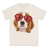 Natural beagle with love glasses Classic Tee - RanaPortraitStore