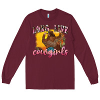 Burgundy western long live cowgirls Long Sleeve Tee - texasbilliewilder