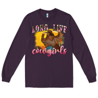 Plum western long live cowgirls Long Sleeve Tee - texasbilliewilder