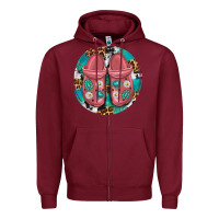 Burgundy western crocin Zipper Hoodie - texasbilliewilder