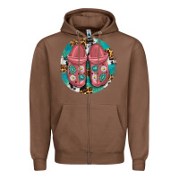 Chestnut western crocin Zipper Hoodie - texasbilliewilder