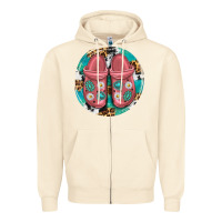 Sandshell western crocin Zipper Hoodie - texasbilliewilder