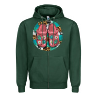 Sports Green western crocin Zipper Hoodie - texasbilliewilder