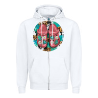 White western crocin Zipper Hoodie - texasbilliewilder