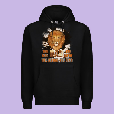 Dad The Man Cowhide Background Premium Hoodie Designed By Jasminsmagicworld
