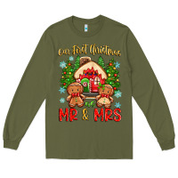 Army Green our first christmas as mr and mrs Long Sleeve Tee - Zillion Design Studio