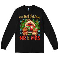 Black our first christmas as mr and mrs Long Sleeve Tee - Zillion Design Studio
