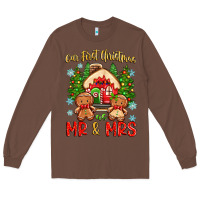 Chestnut our first christmas as mr and mrs Long Sleeve Tee - Zillion Design Studio