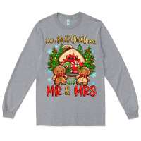 Heather Grey our first christmas as mr and mrs Long Sleeve Tee - Zillion Design Studio