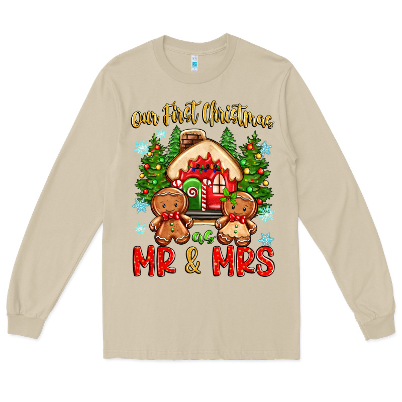 Our First Christmas As Mr And Mrs Long Sleeve Tee by Zillion Design Studio | Teevron