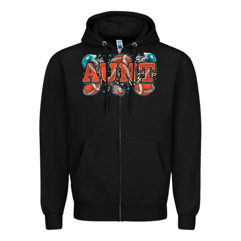 Aunt American Football Zipper Hoodie by Zillion Design Studio | Teevron