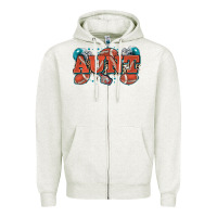 Oatmeal Heather aunt American football Zipper Hoodie - Zillion Design Studio