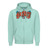 Seafoam aunt American football Zipper Hoodie - Zillion Design Studio