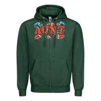 Sports Green aunt American football Zipper Hoodie - Zillion Design Studio
