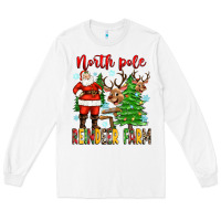 White north pole reindeer farm Long Sleeve Tee - Zillion Design Studio