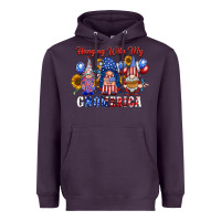 Plum hangin with my gnomerica Heavyweight Hoodie - RacoonDesign