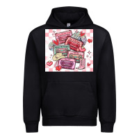 Black valentine's day cassette tapes Urban Hoodie - MaliasSmallBusiness