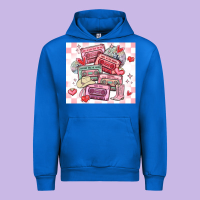 Valentine's Day Cassette Tapes Urban Hoodie Designed By Maliassmallbusiness