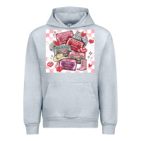 Heather Grey valentine's day cassette tapes Urban Hoodie - MaliasSmallBusiness
