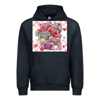 Navy valentine's day cassette tapes Urban Hoodie - MaliasSmallBusiness