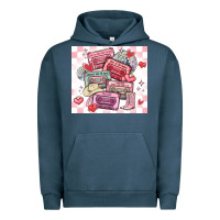 Pigment Midnight Navy valentine's day cassette tapes Urban Hoodie - MaliasSmallBusiness
