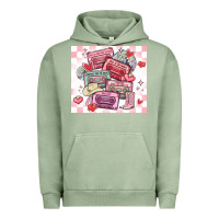 Pigment Oil Green valentine's day cassette tapes Urban Hoodie - MaliasSmallBusiness
