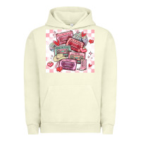 Pigment Pistachio valentine's day cassette tapes Urban Hoodie - MaliasSmallBusiness
