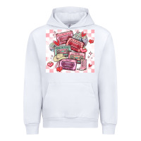 White valentine's day cassette tapes Urban Hoodie - MaliasSmallBusiness
