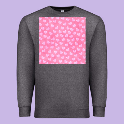 Valentines Day Heart Seamless Pattern Premium Sweatshirt Designed By Bundleandbundleshop