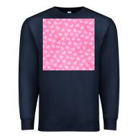 Navy valentines day heart seamless pattern Premium Sweatshirt - BundleAndBundleShop