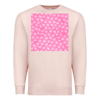 Pale Pink valentines day heart seamless pattern Premium Sweatshirt - BundleAndBundleShop