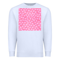 White valentines day heart seamless pattern Premium Sweatshirt - BundleAndBundleShop