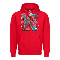 Red western nurse Zipper Hoodie - texasbilliewilder