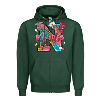 Sports Green western nurse Zipper Hoodie - texasbilliewilder