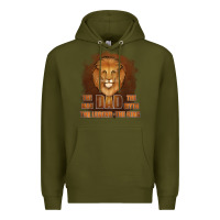 Army Green Dad The Man Leather Background Premium Hoodie - Jasminsmagicworld