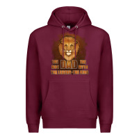 Burgundy Dad The Man Leather Background Premium Hoodie - Jasminsmagicworld