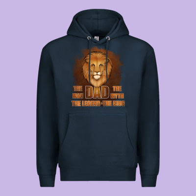 Dad The Man Leather Background Premium Hoodie Designed By Jasminsmagicworld
