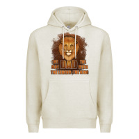 Oatmeal Heather Dad The Man Leather Background Premium Hoodie - Jasminsmagicworld